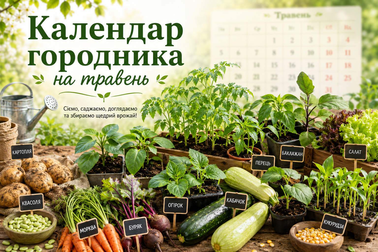 Календар городника на травень